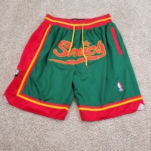 VTG Just Don Seattle Supersonics Throwback NBA Basketball Shorts Men's Size XL